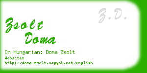zsolt doma business card